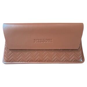 Missoni Brown Embossed Leather glasses cover